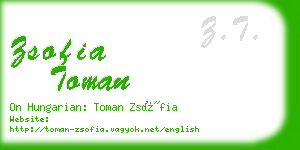 zsofia toman business card